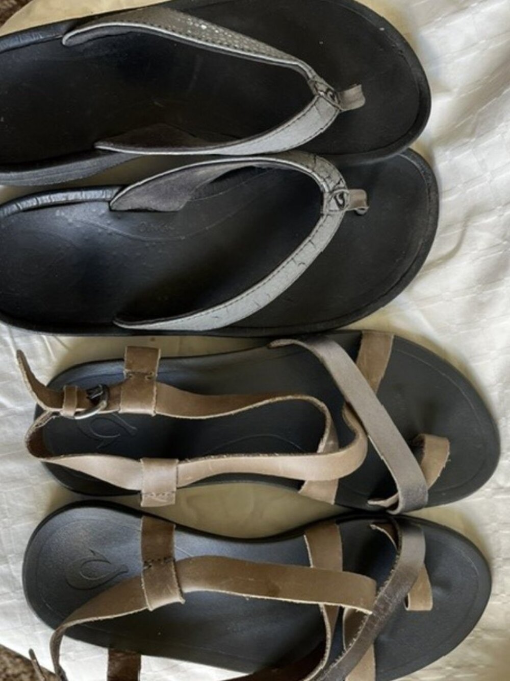 2 pair OluKai sandals / flip flops  size 7